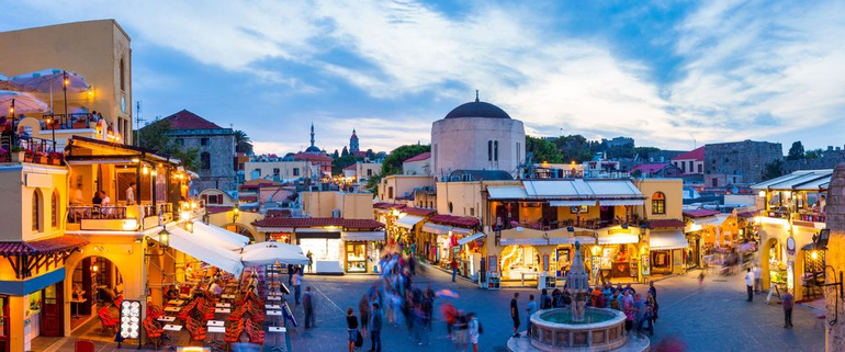 Rhodes Old Town at night